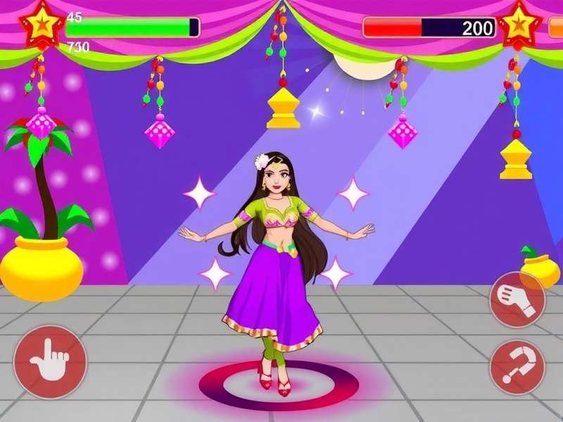 Experience the vibrant colors of Holi in this dance game Holi Delight Dance colorful gameplay screenshot